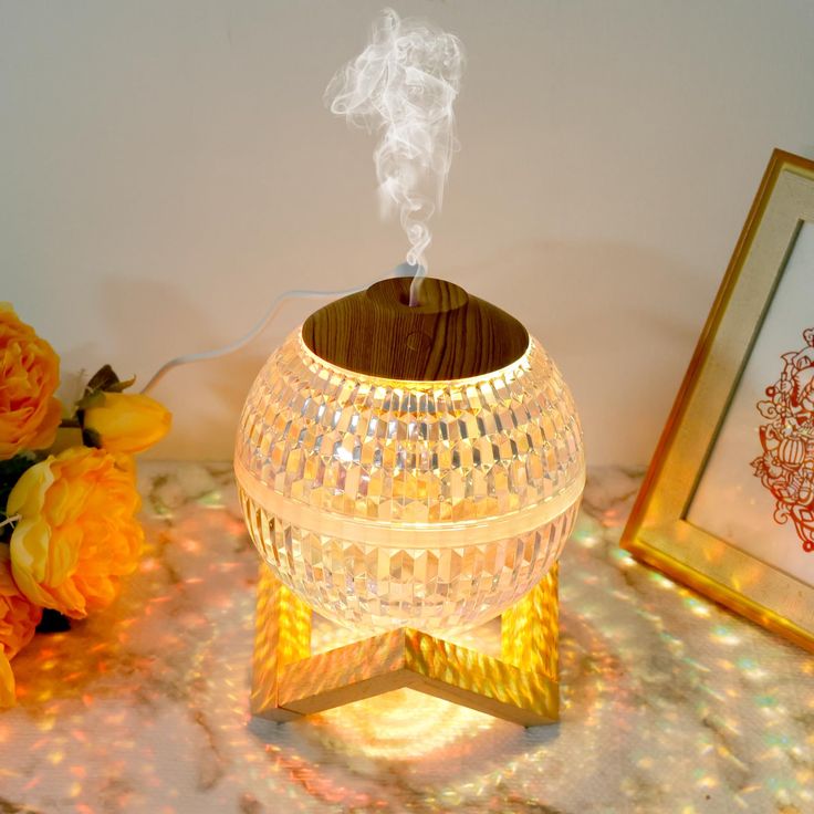 Darzeen™ Crystal Ball Atmosphere Humidifier | مرطب هواء كريستالي بإضاءة محيطية