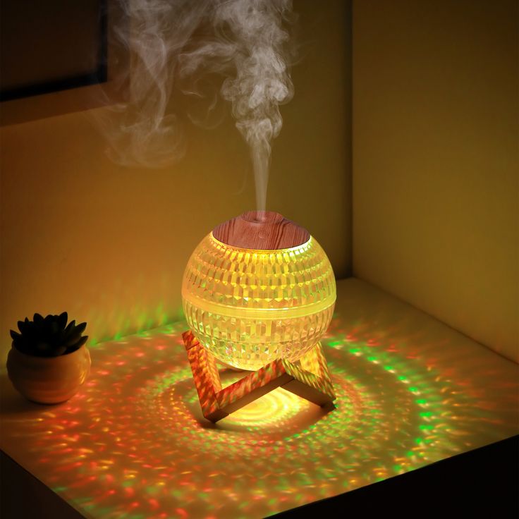 Darzeen™ Crystal Ball Atmosphere Humidifier | مرطب هواء كريستالي بإضاءة محيطية