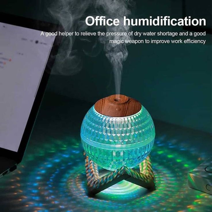 Darzeen™ Crystal Ball Atmosphere Humidifier | مرطب هواء كريستالي بإضاءة محيطية