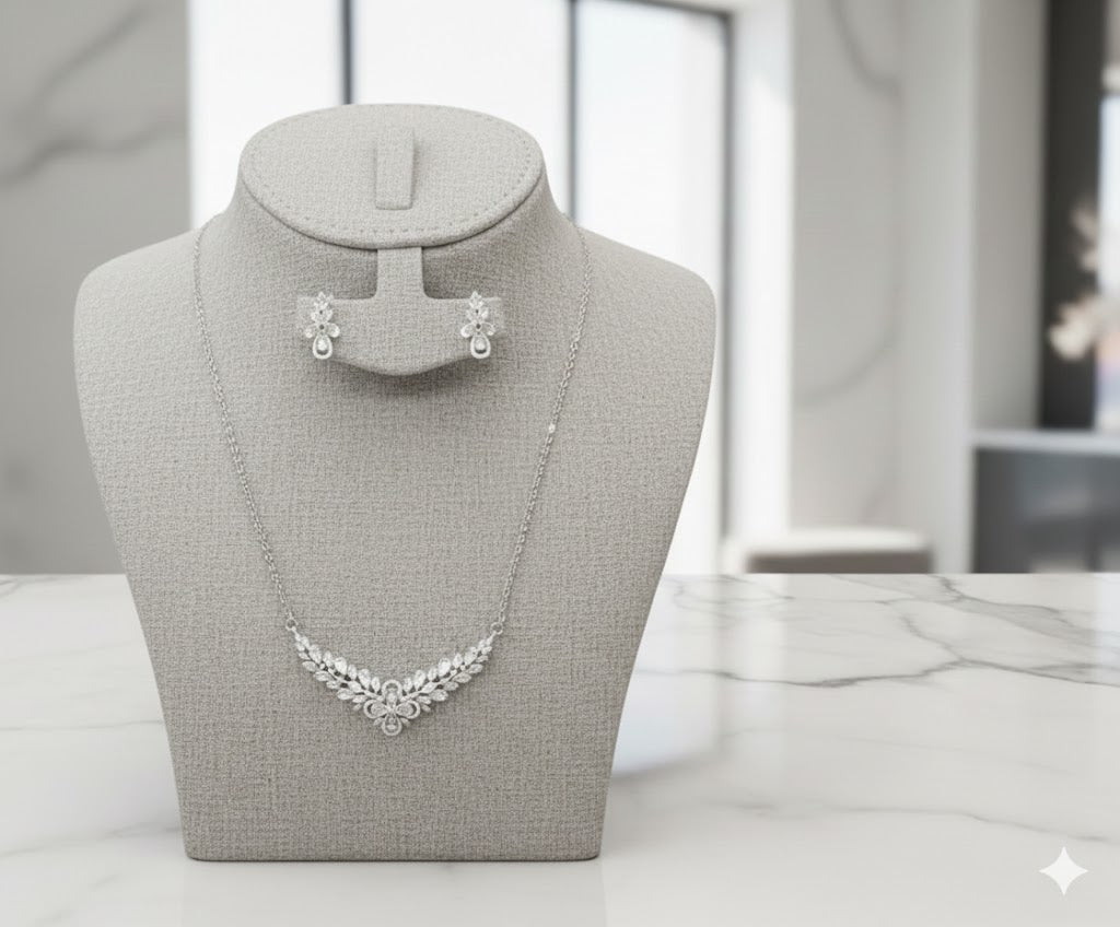 Darzeen™ Crystal Leaf Jewelry Set | طقم مجوهرات كريستال بأوراق