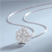 Darzeen™ Four-Leaf Clover Heart Pendant Necklace | قلادة قلب البرسيم رباعي الأوراق