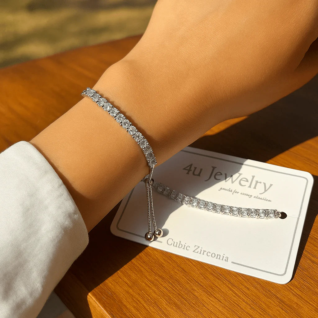 Darzeen™ Adjustable Cubic Zirconia Bracelet | سوار زركون قابل للتعديل