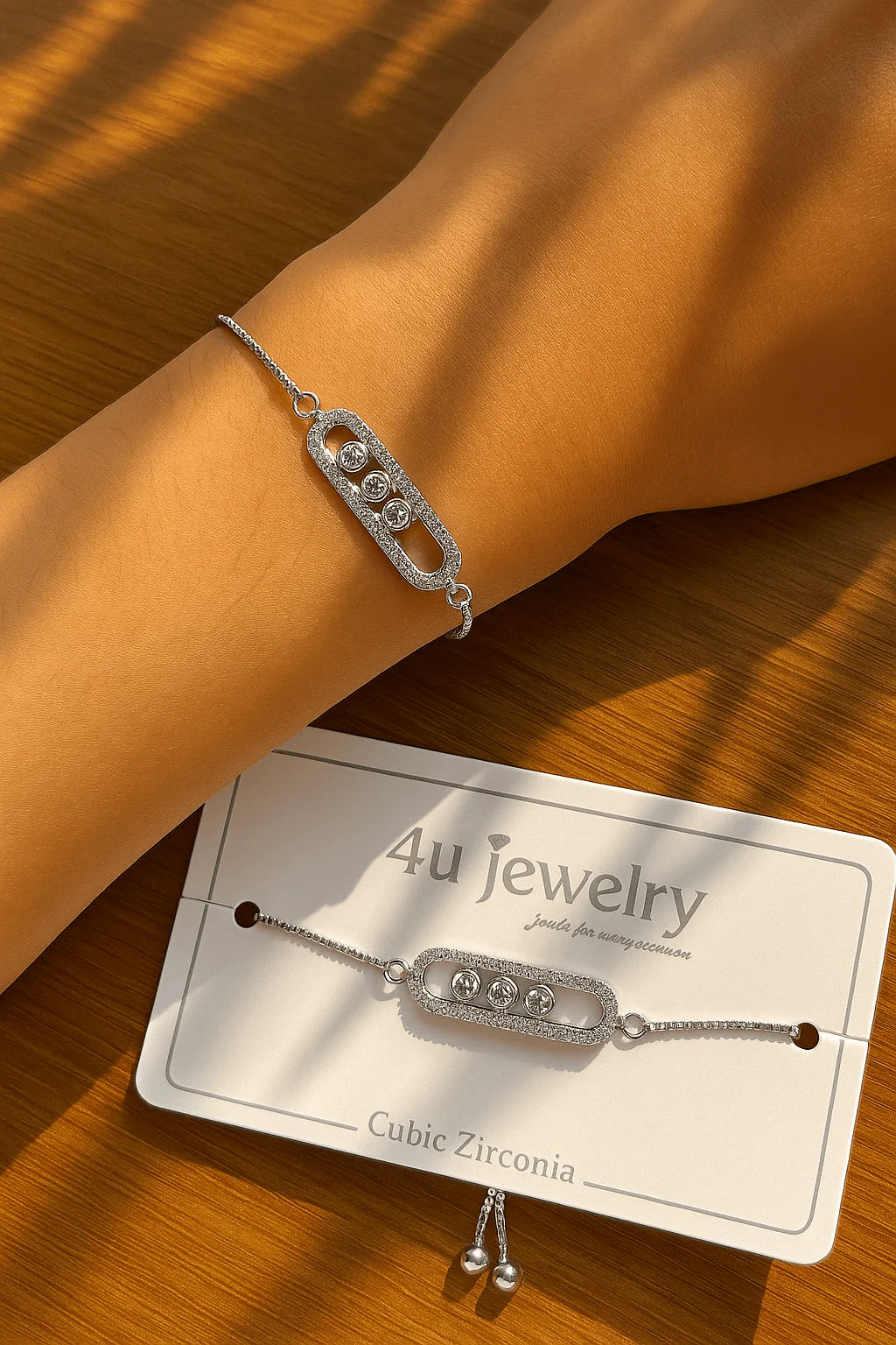 Darzeen™ Adjustable Cubic Zirconia Bracelet | سوار زركون قابل للتعديل