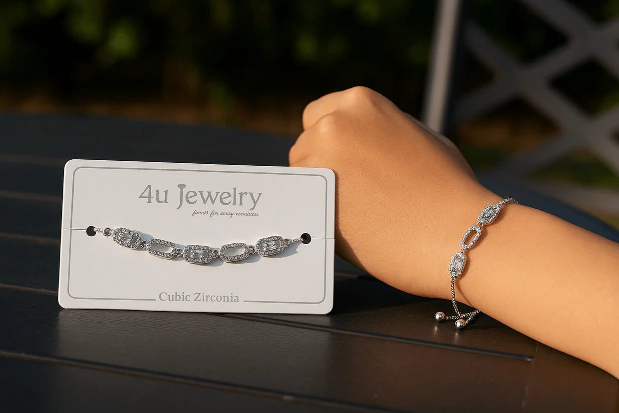 Darzeen™ Adjustable Cubic Zirconia Bracelet | سوار زركون قابل للتعديل